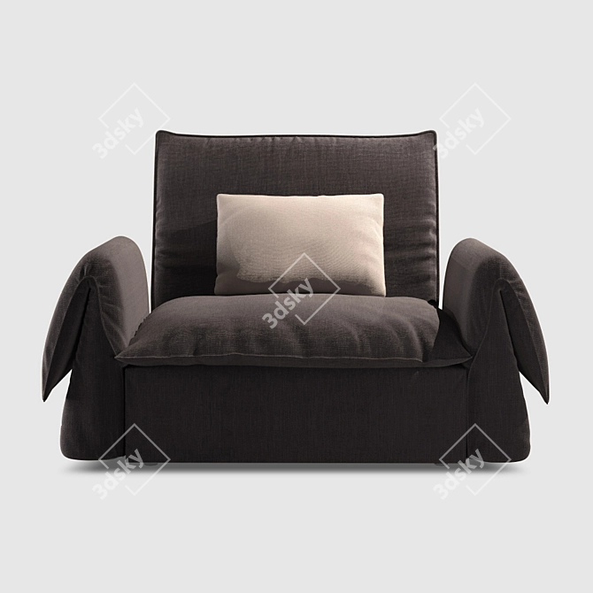 Elegant Saba Armchair: Stylish Comfort 3D model image 1