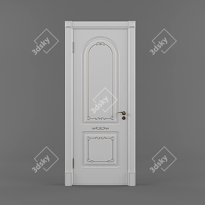 Elegant K-72GF Model Door 3D model image 1