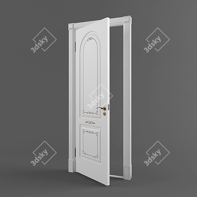 Elegant K-72GF Model Door 3D model image 2