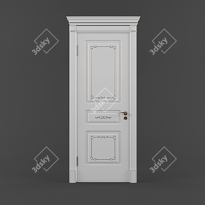 Elegant Baroque Design, K-74GF 3D model image 1