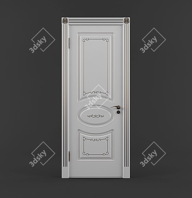 Elegant K-10GF Model Door 3D model image 1