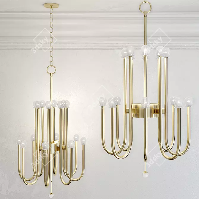 Robert Abbey Milano Chandelier 3D model image 1