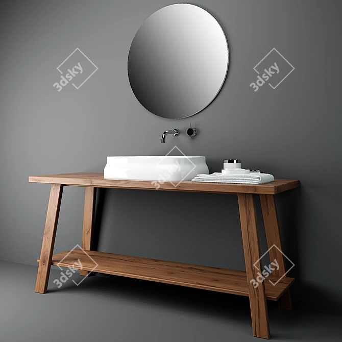 Luxury Modern Design Basins 3D model image 1