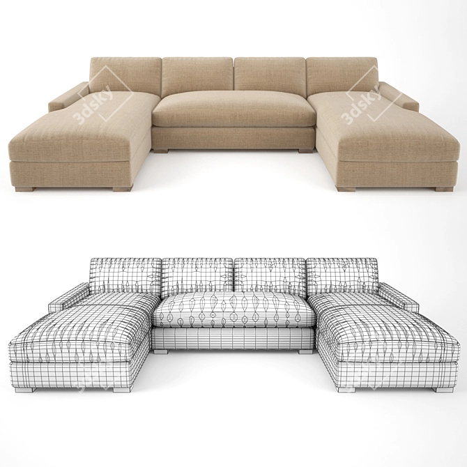 Restoration Hardware Maxwell U-Chaise Sectional 3D model image 2