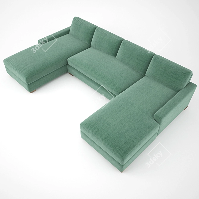 Restoration Hardware Maxwell U-Chaise Sectional 3D model image 3