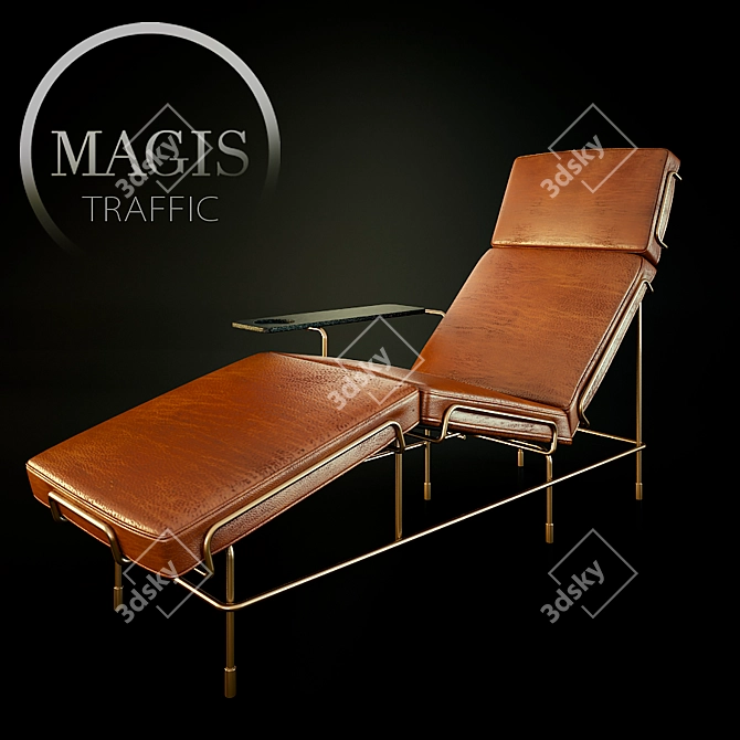 Sleek TRAFFIC Chaise by Magis 3D model image 1