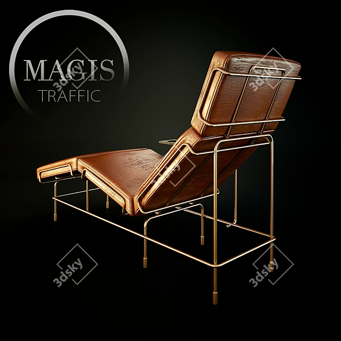 Sleek TRAFFIC Chaise by Magis 3D model image 2