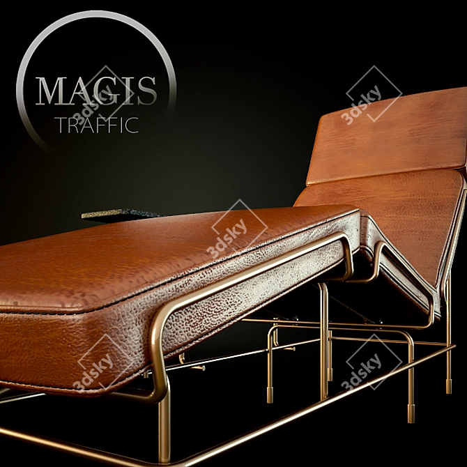 Sleek TRAFFIC Chaise by Magis 3D model image 3