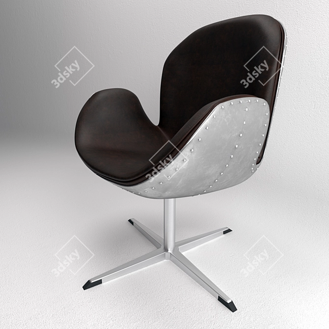 Elegant Swan Chair, Supreme Comfort 3D model image 1