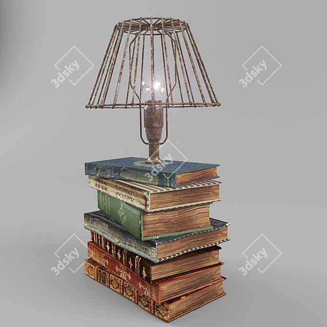 Industrial Vintage Metal Lamp 3D model image 1