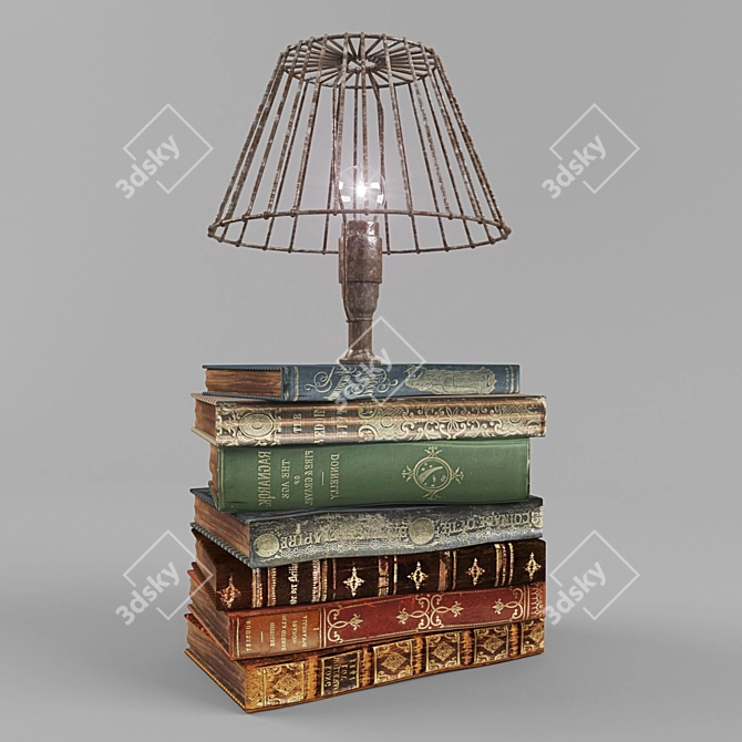 Industrial Vintage Metal Lamp 3D model image 2