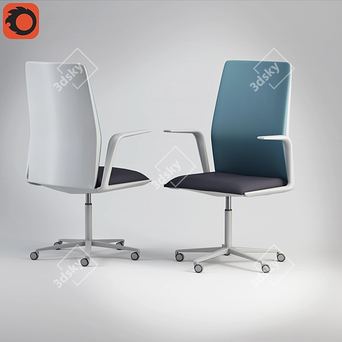 Kinesit Office Chair: Italian Quality & Versatility 3D model image 1