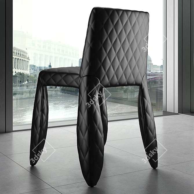 Designer Leather Moooi Monster Chair 3D model image 2