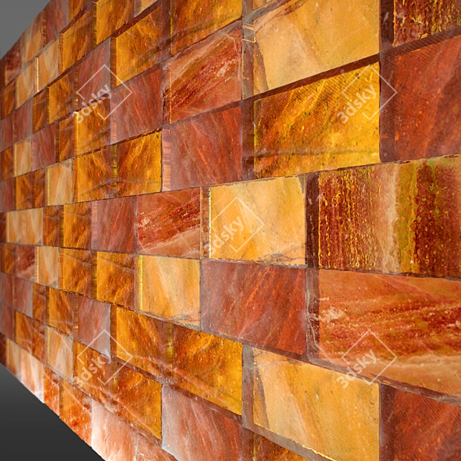 Elegant Salt Bricks for Saunas 3D model image 1