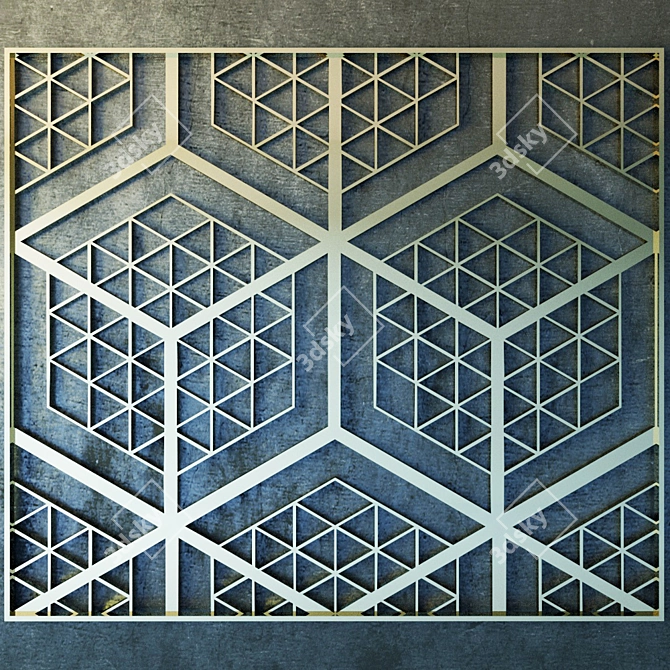 3D Wall Panel Decor 3D model image 1