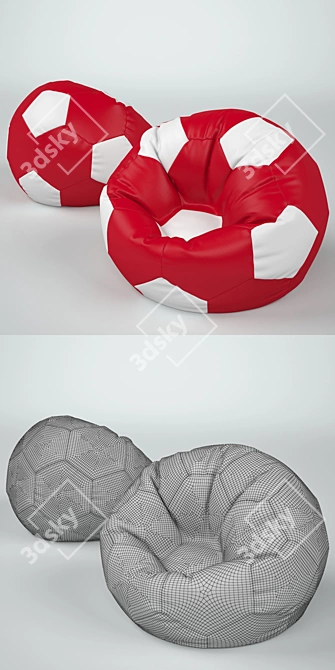 Colorful Mesh Chair Bag 3D model image 2