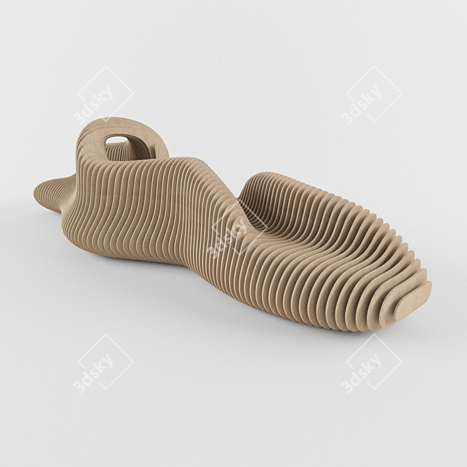 Parametric Bench Design 3D model image 1