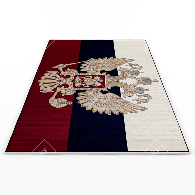 Luxury Isphahan Carpet: 120x170 cm 3D model image 3