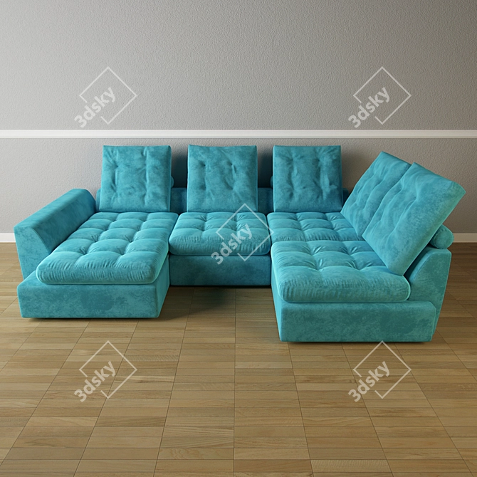 Modular Sofa Epsilon 12 by Furniture Manufacture 3D model image 1