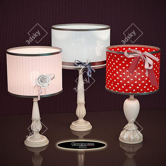 Italian Classic Table Lamps: GIORGIOCASA, Set of 3 3D model image 1