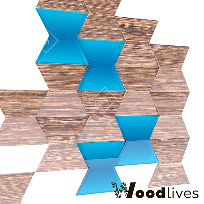 Woodlives Bow Panel: Elegant Wood Design 3D model image 1