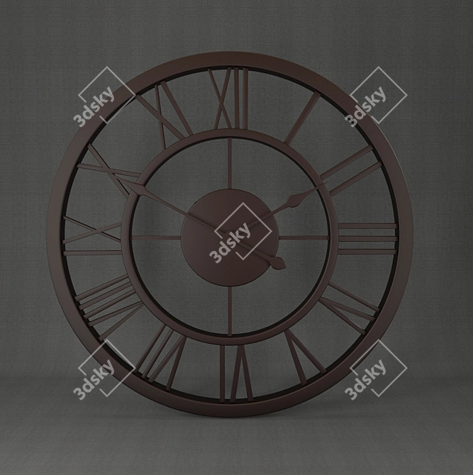 Modern 80cm Wall Clock 3D model image 1