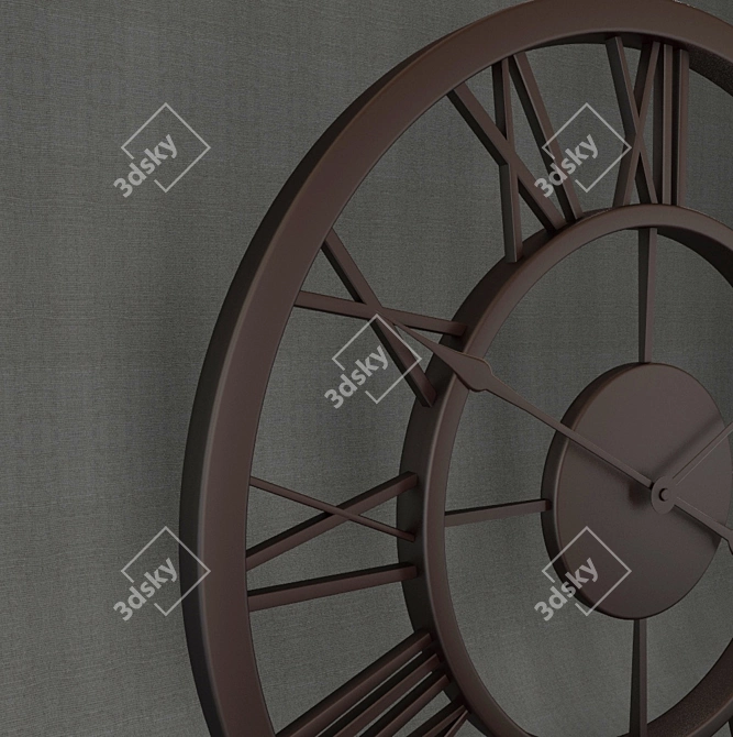 Modern 80cm Wall Clock 3D model image 2