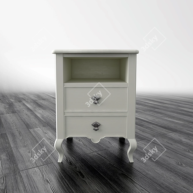 Elegant Genevieve Nightstand 3D model image 2