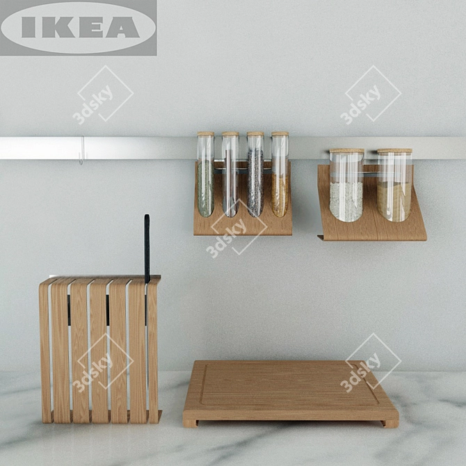 IKEA Rimforsa Kitchen Set: Organize, Cook, Enjoy! 3D model image 2