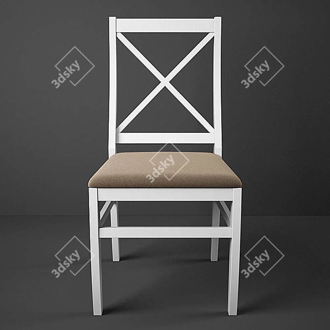 Elegant Upholstered Dining Chair 3D model image 2