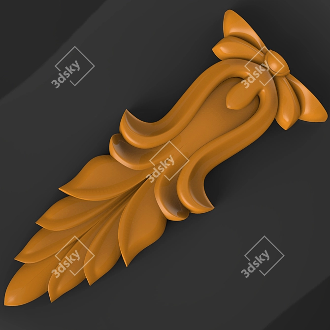 Elegant Carved Pattern Decoration 3D model image 1