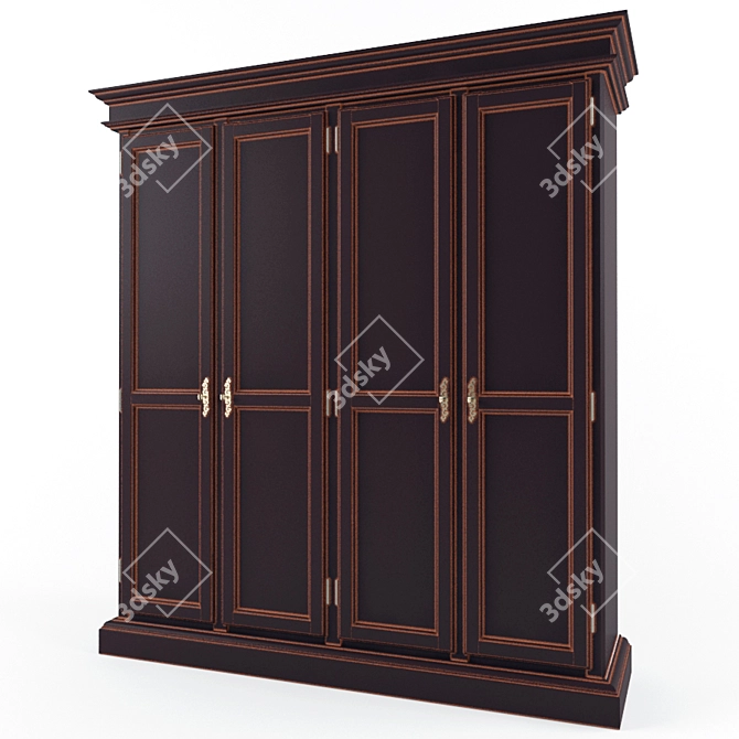 Elegant Tonin Wardrobe 3D model image 1