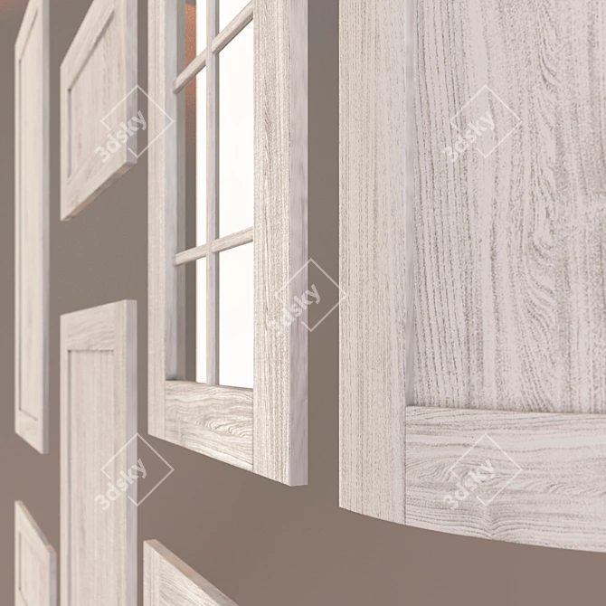 Alba: Exquisite Wooden Facades 3D model image 2