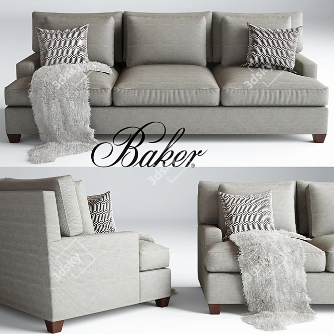 Barbara Barry Loose Back Sofa 3D model image 1