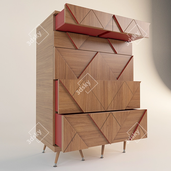 WOO Family: Scandinavian Style Commode 3D model image 2