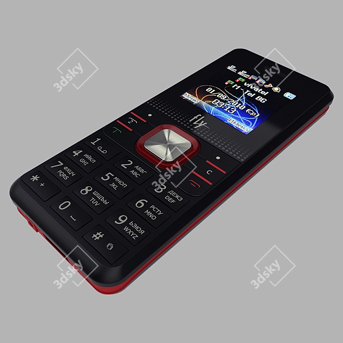 Fly DS105 Duos: Compact Dual-SIM Phone 3D model image 1