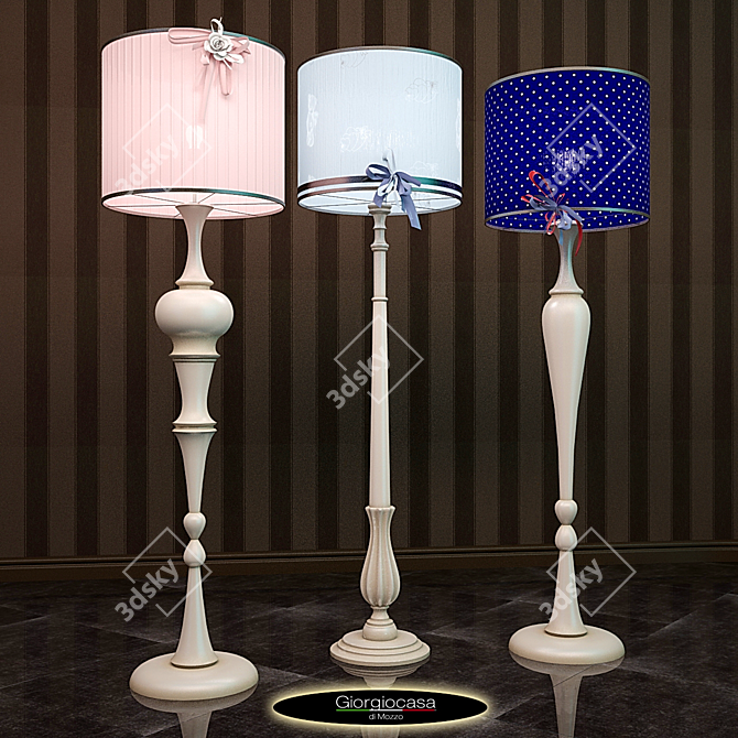 Italian Floor Lamps by GIORGIOCASA: Classic Elegance 3D model image 1