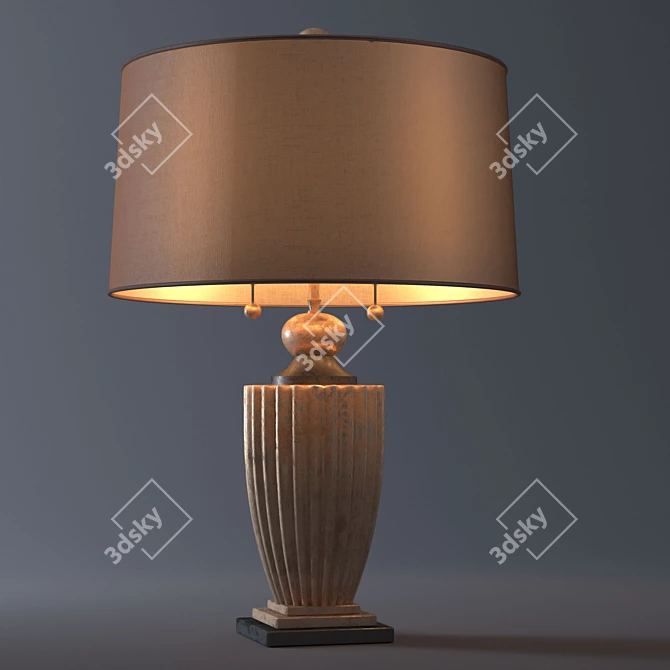 Modern Black Table Lamp 3D model image 1