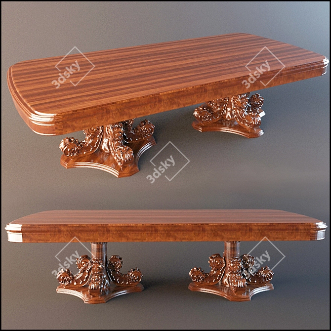 Modern Folding Table 3D model image 1