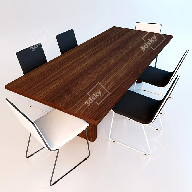 Title: Cosmorelax Gap Dining Set 3D model image 1