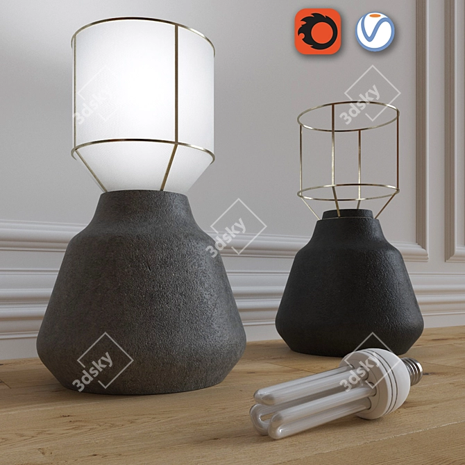 Efficient Illumination: Energy-Saving Lamp 3D model image 1