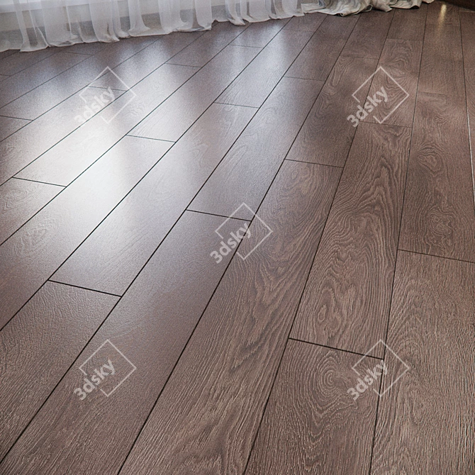 Vintage Grey Oak Laminate 3D model image 1