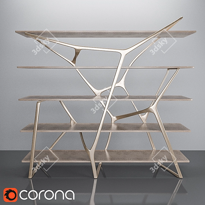 Elegant Decor Shelf 3D model image 1