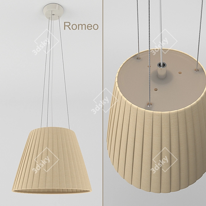 Elegant Romeo Hanging Lamp 3D model image 2