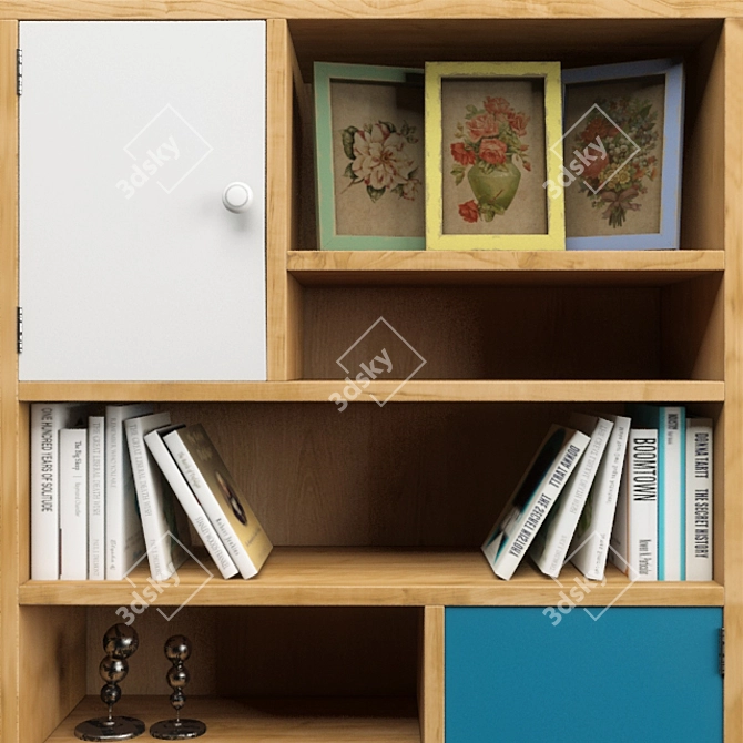 Babalou Oak Shelf 3D model image 3