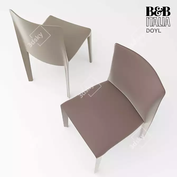 Modern B&B Italia Doyle Chair 3D model image 2