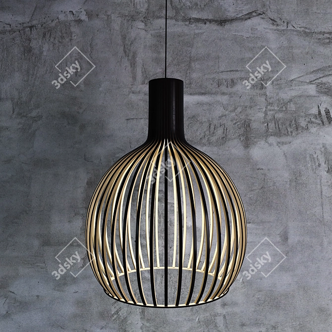 Sleek Scandinavian Octo Lamp 3D model image 1