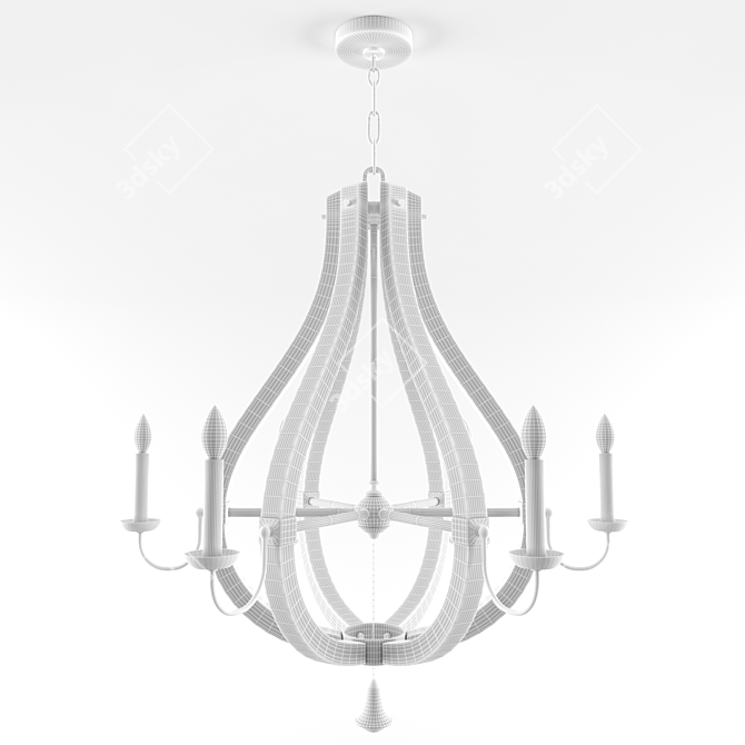 Elegant 22" Chandelier: Middlefield Collection 3D model image 2