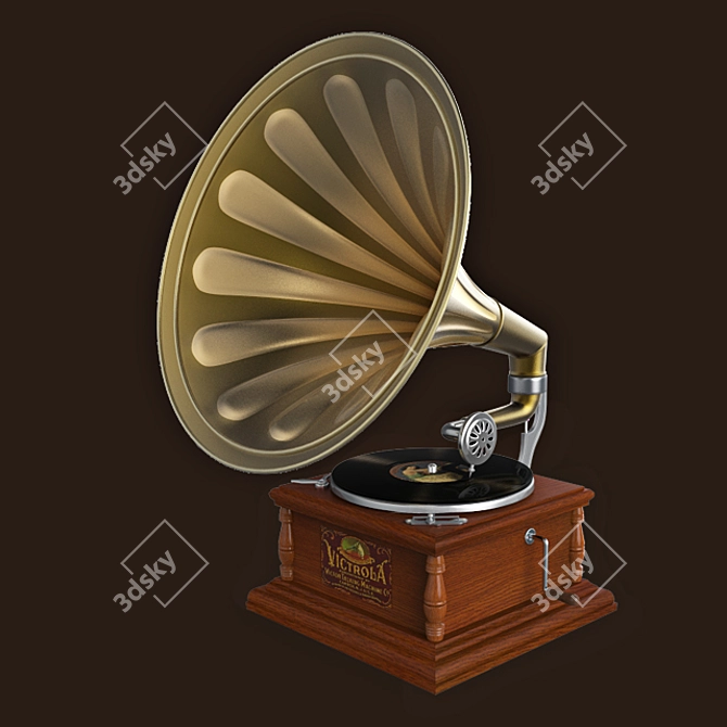 Vintage Vinyl Player 3D model image 1