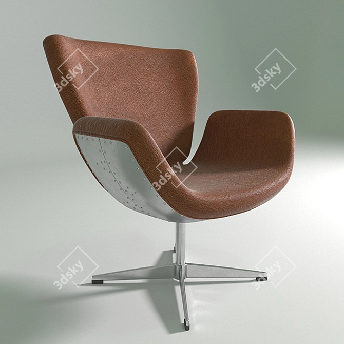 SohoSoft Tin Swivel Chair 3D model image 1